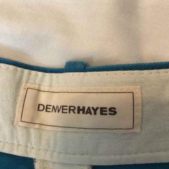 DENVER HAYES MEN’S 42 FLAT FRONT SHORTS OCEAN BLUE 5 POCKET SHARP CASUAL #086 - Picture 3 of 16